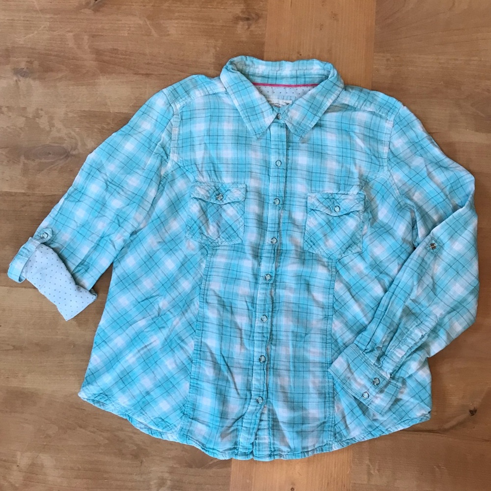Style & Co Ladies Plaid Blouse